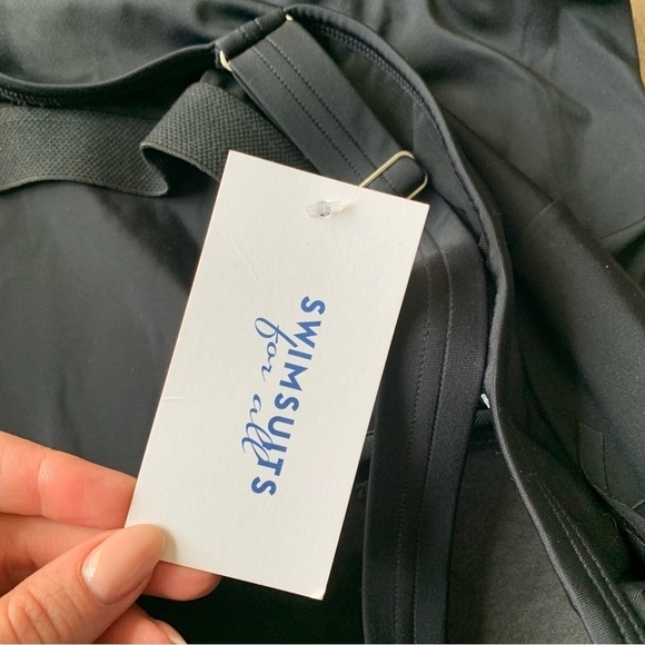 NWT Swimsuits for All fringe ruched one piece swimsuit black size 28 - Picture 4 of 8